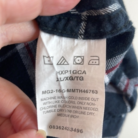 Wrangler Men's Plaid Flannel Shirt Black Red White Long Sleeve Button Up XL - Picture 10 of 14